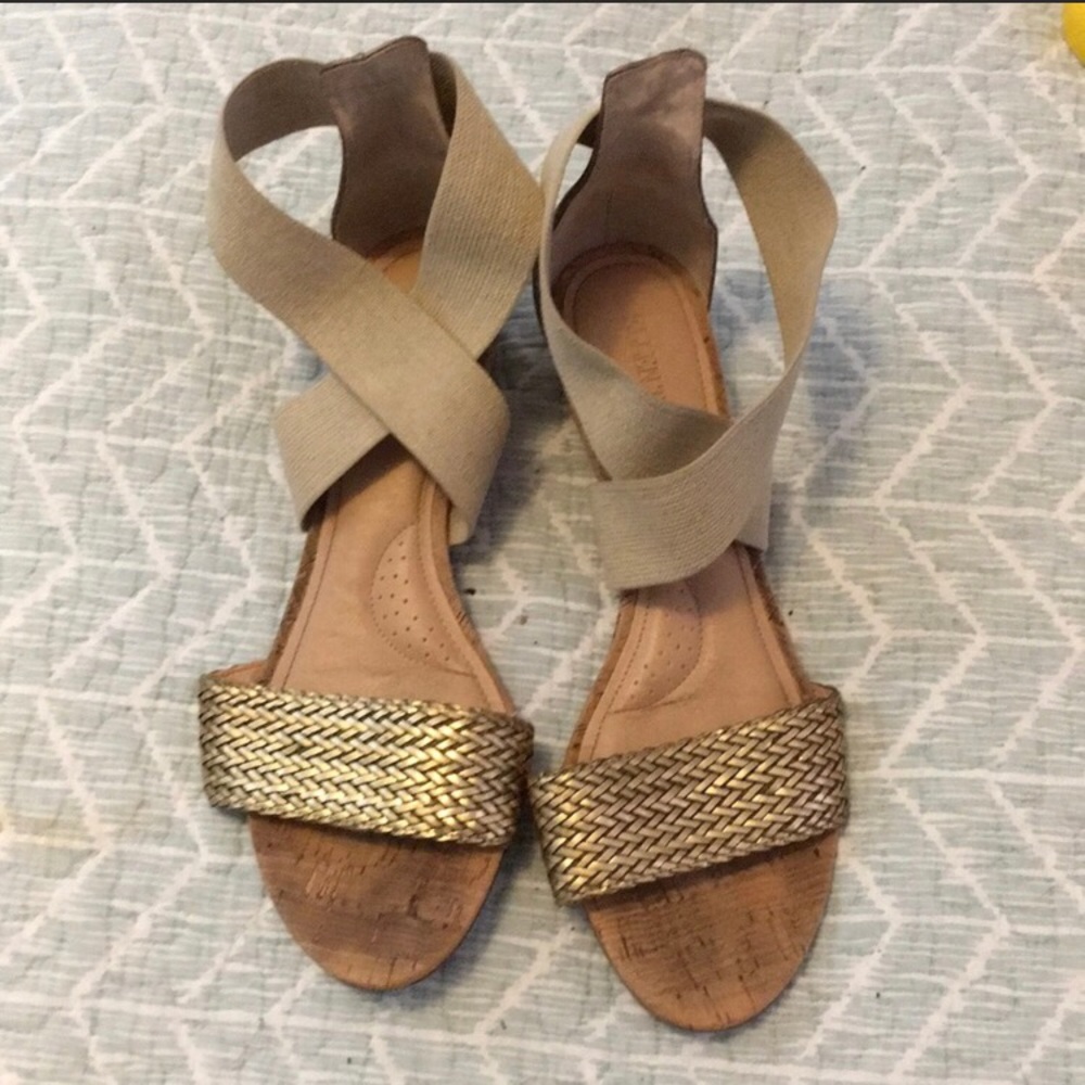 Ellen Tracy Cork Platform Sandals